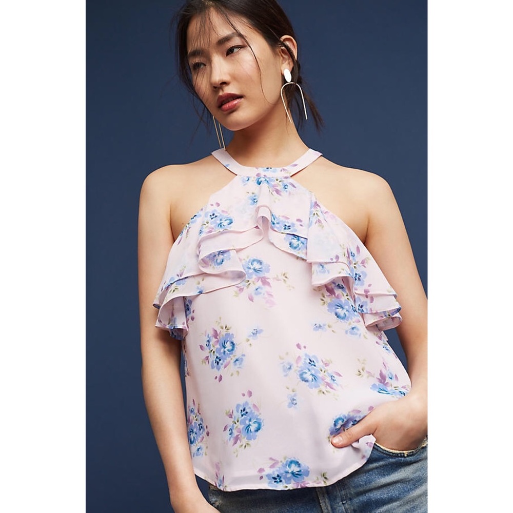 Anthropologie Seraphina Ruffled Top by Ro & De