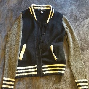 Varsity jacket sweater
