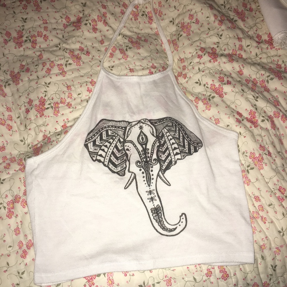 White hollister halter top