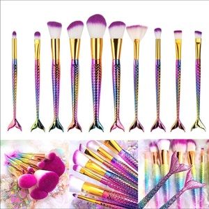 Mermaid makeup brushes
