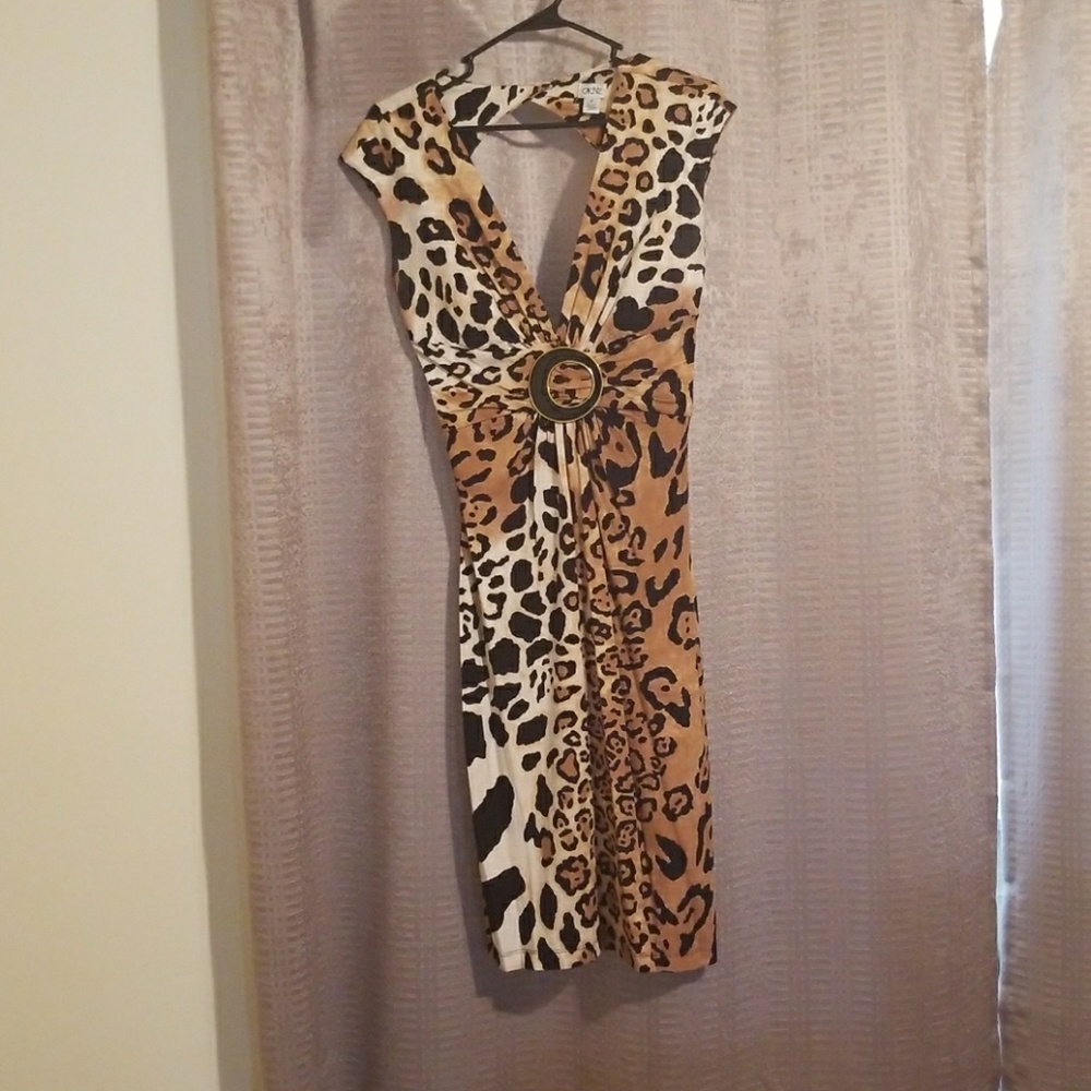Cache BEAUTIFUL dress leopard/giraffe print..
