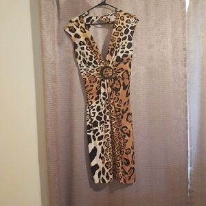 Cache BEAUTIFUL dress leopard/giraffe print..