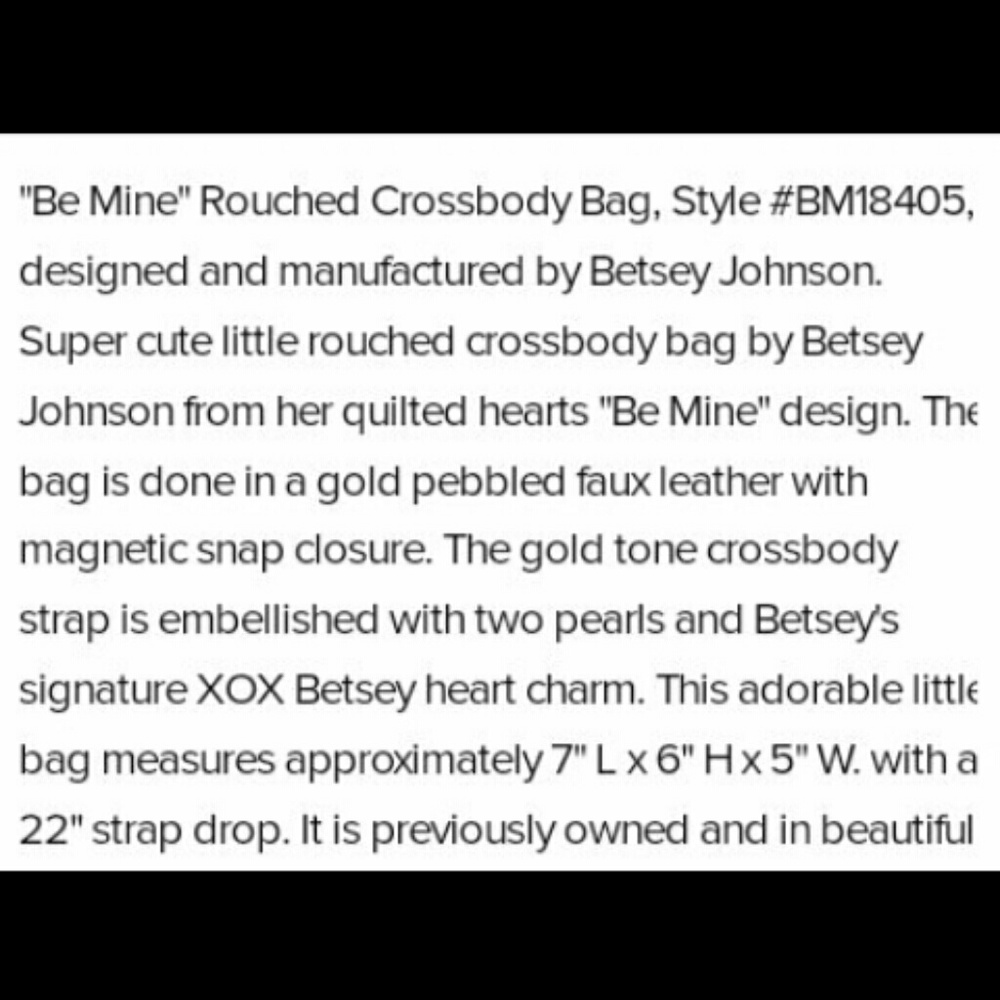 🆕Betsy Johnson Chain Link Crossbody Bag/Purse - Picture 5 of 6