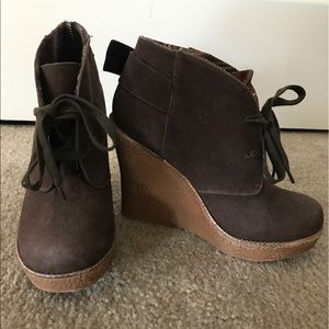 Brown Wedges, Suede Wedges, Booties, Closed Toe