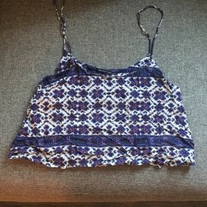 One Size- flowy flower design crop top