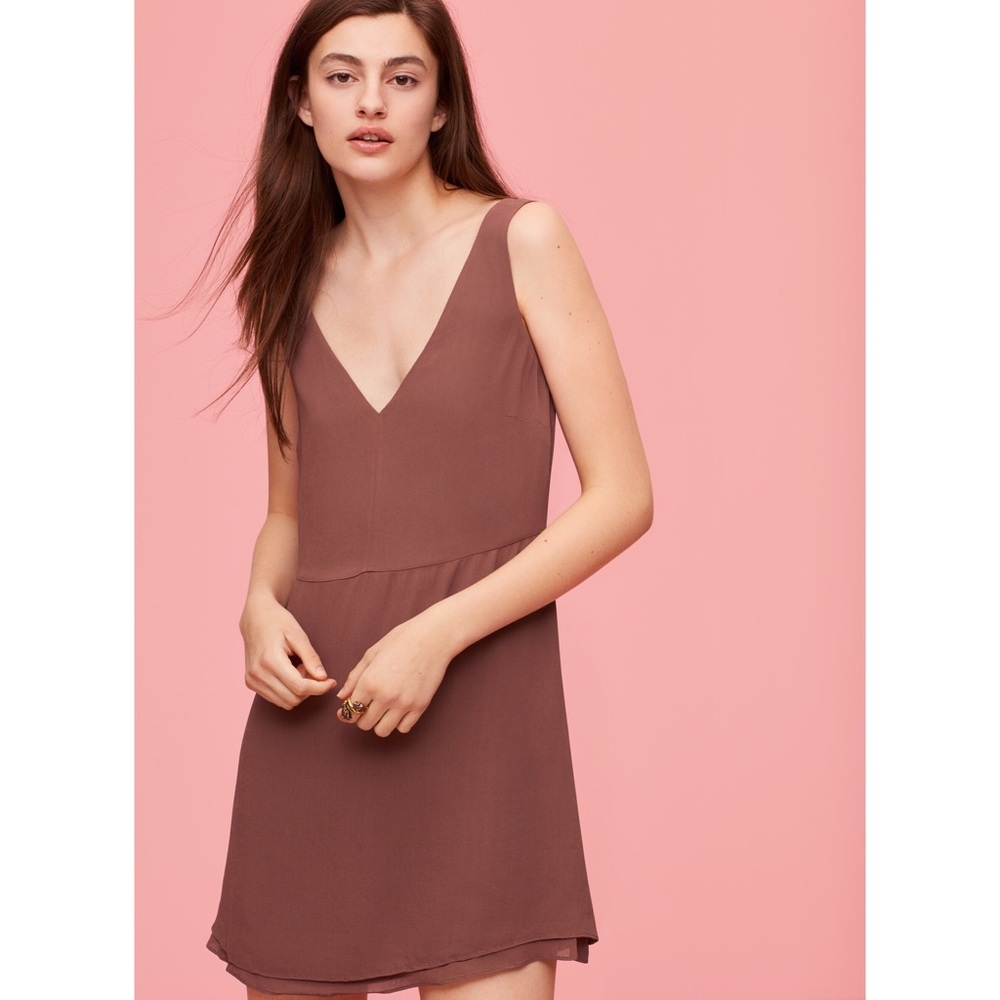 Aritzia Little Moon Dress in bronze blush