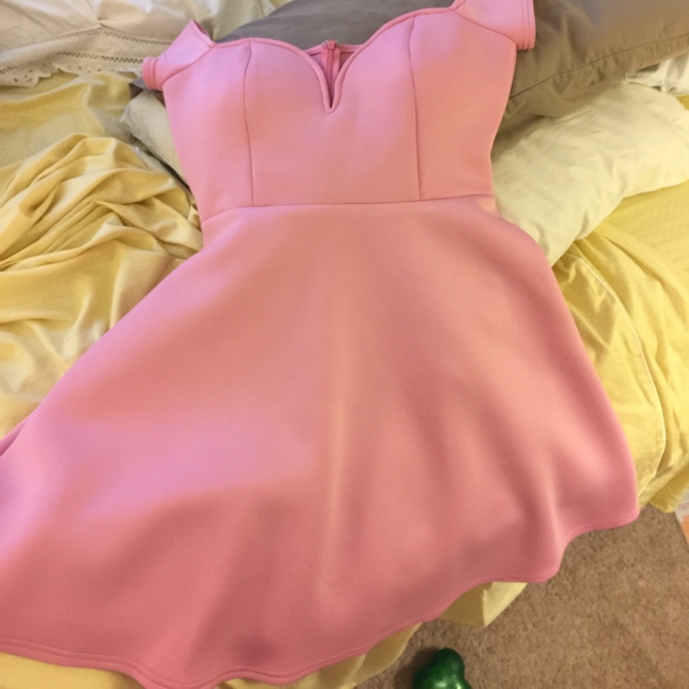 Pink neoprene dress
