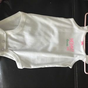 Baby girl Mommy Loves Me onesie 12 months