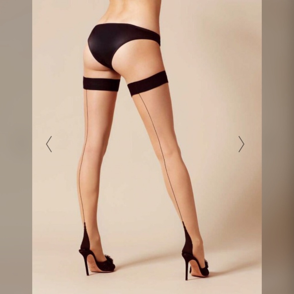 Thigh High Stocking Hosiery With Seam