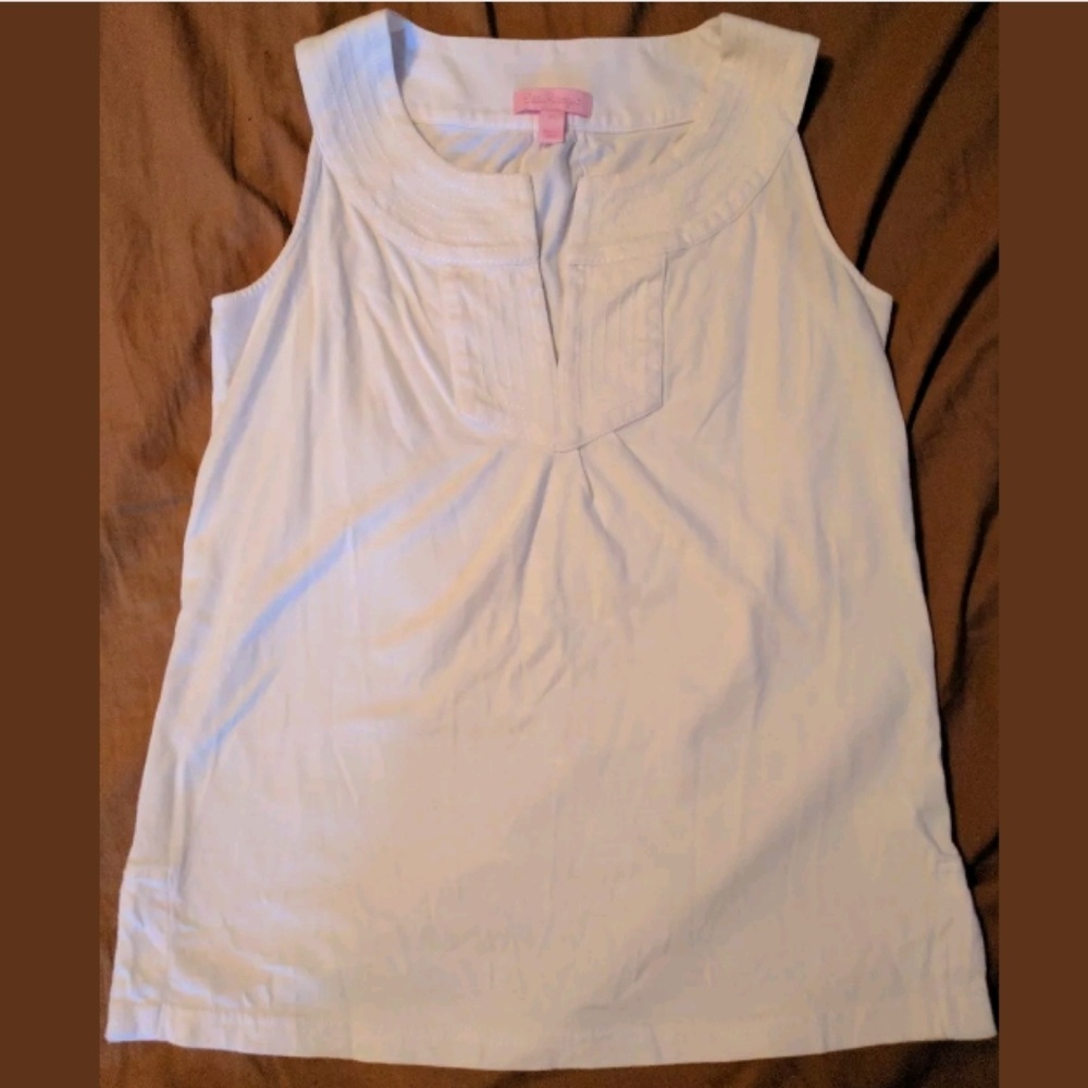 Lilly Pulitzer white sleeveless tank blouse