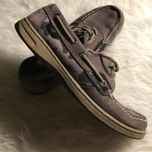 Gray Sperry Boat Shoes