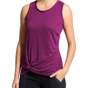 Athleta knot zephyr tank (beach plum)