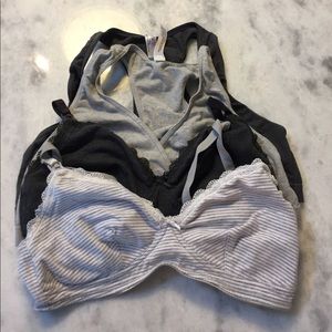 Set of 4 cute nursing bras - H&M and Target