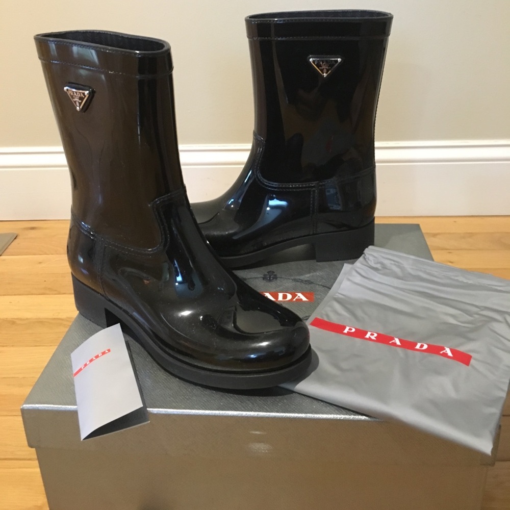 REDUCED Prada Sport Rubber Rain Boots