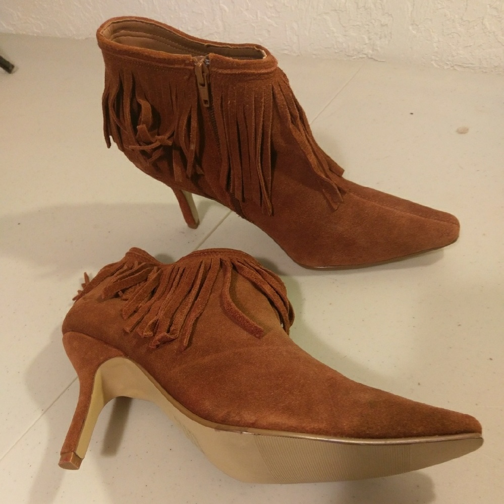 New Noana 10 leather upper vintage side zip fringe