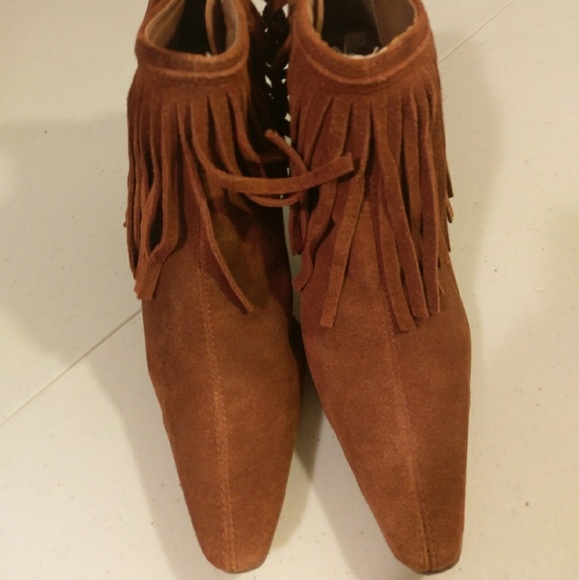 New Noana 10 leather upper vintage side zip fringe - Picture 2 of 4