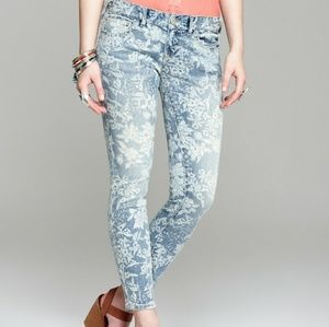 Free People Floral Hawaiian straight leg jeans