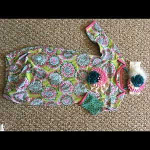 Baby gown with headband
