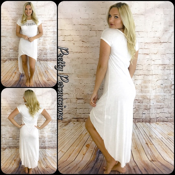 SALE‼️ Graphic Print High Low Short Sleeve Tunic - Picture 2 of 6