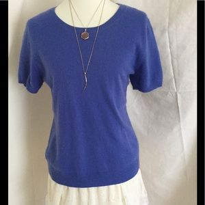 Periwinkle cashmere top, lovely!