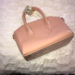 Patent Leather Blush Handbag