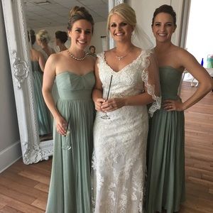 JCREW Marbella Long dress in Dusty Shale Chiffon