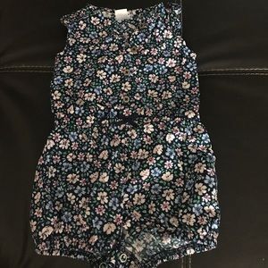 Baby girl one floral romper 9 months