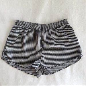silky striped shorts