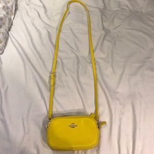 Small Yellow Coach Shoulder Bag