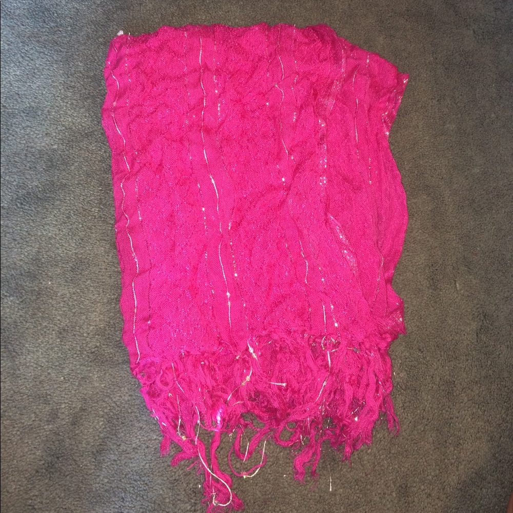 Sparkly Pink Fashion Scarf