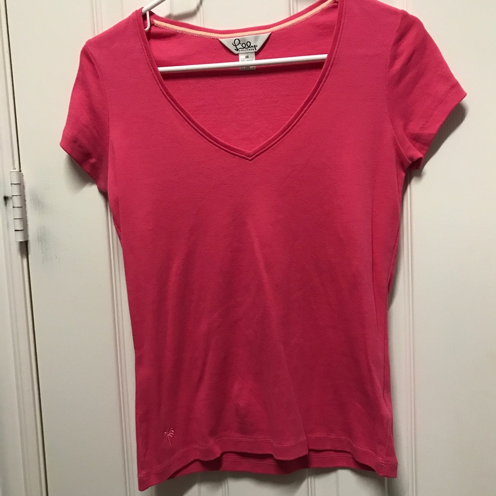 Lilly Pulitzer Pink Tee Shirt Size XS