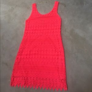 H&M divided bright pink/coral dress! Size 6
