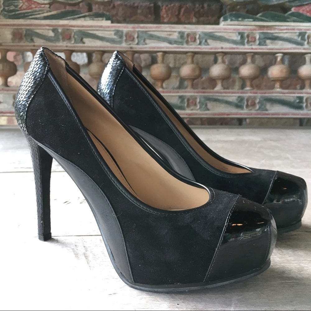 Gianni Bini Suede and Leather High Heels