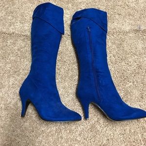 Never worn royal blue boots