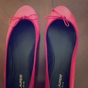 Pink YSL Flats