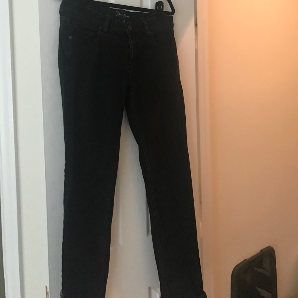 Max Azria black straight leg jeans size 32