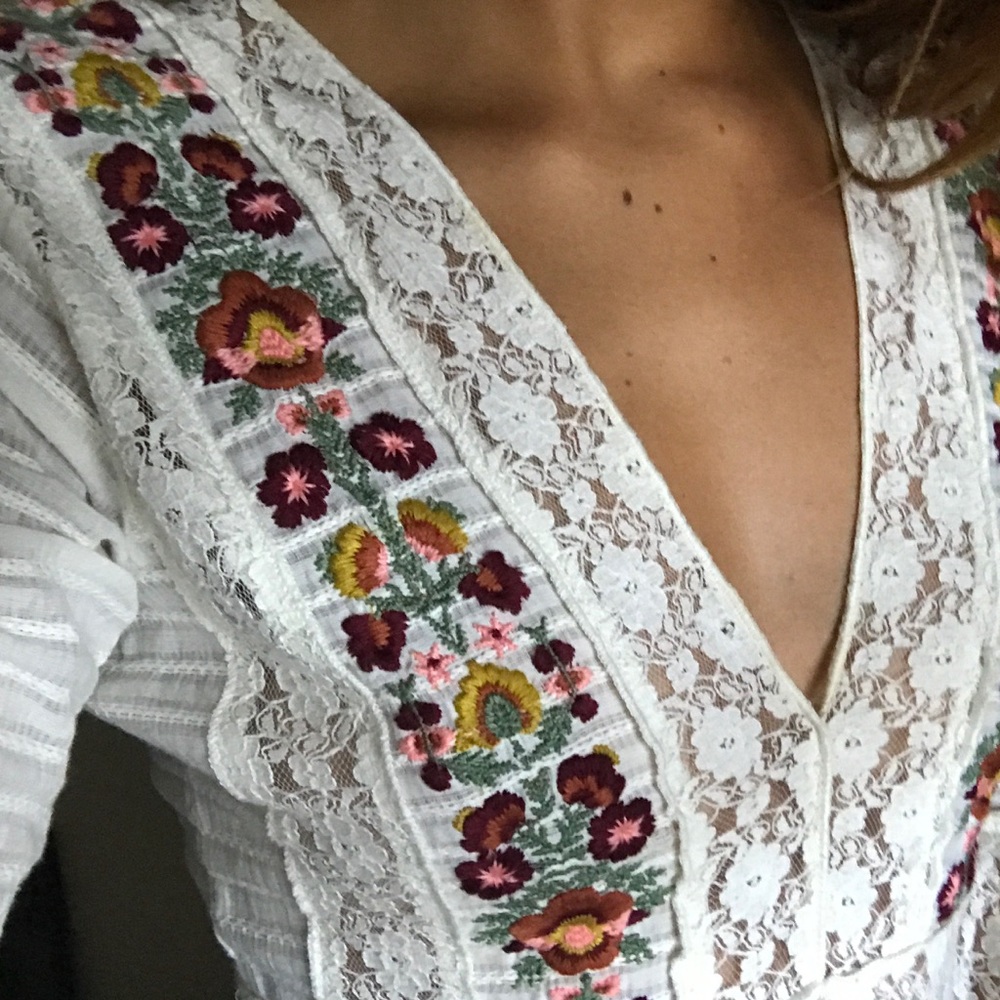 Free People lace / embroidered dress