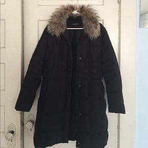 Black Fur Parka Coat