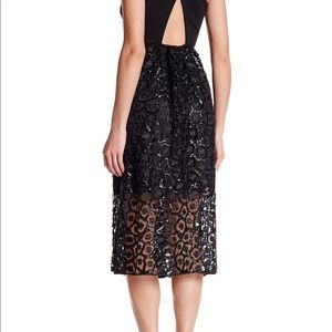 Nicole Miller Scuba & Sequin Lace Dress NM61081