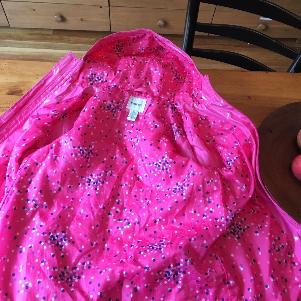 Pink kids rain coat