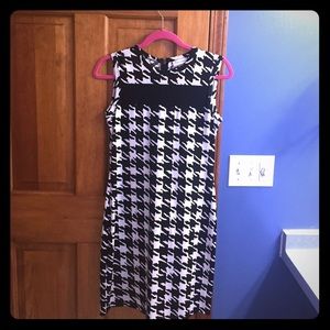Black and white houndstooth dress