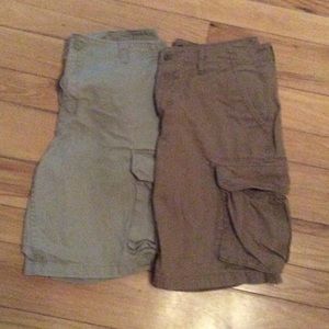 2 pair of  men's 34 khaki cargo shorts