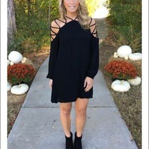 Black strappy dress