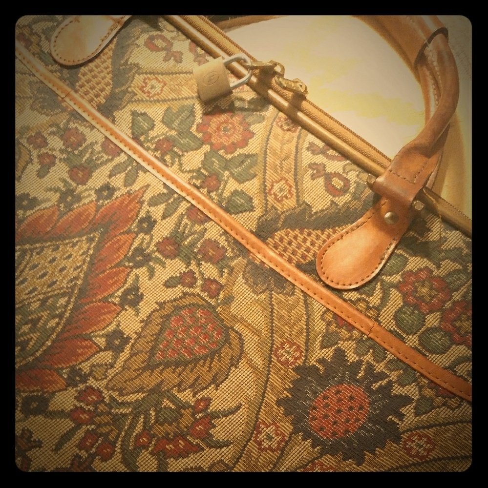 Vintage Tapestry suitcase
