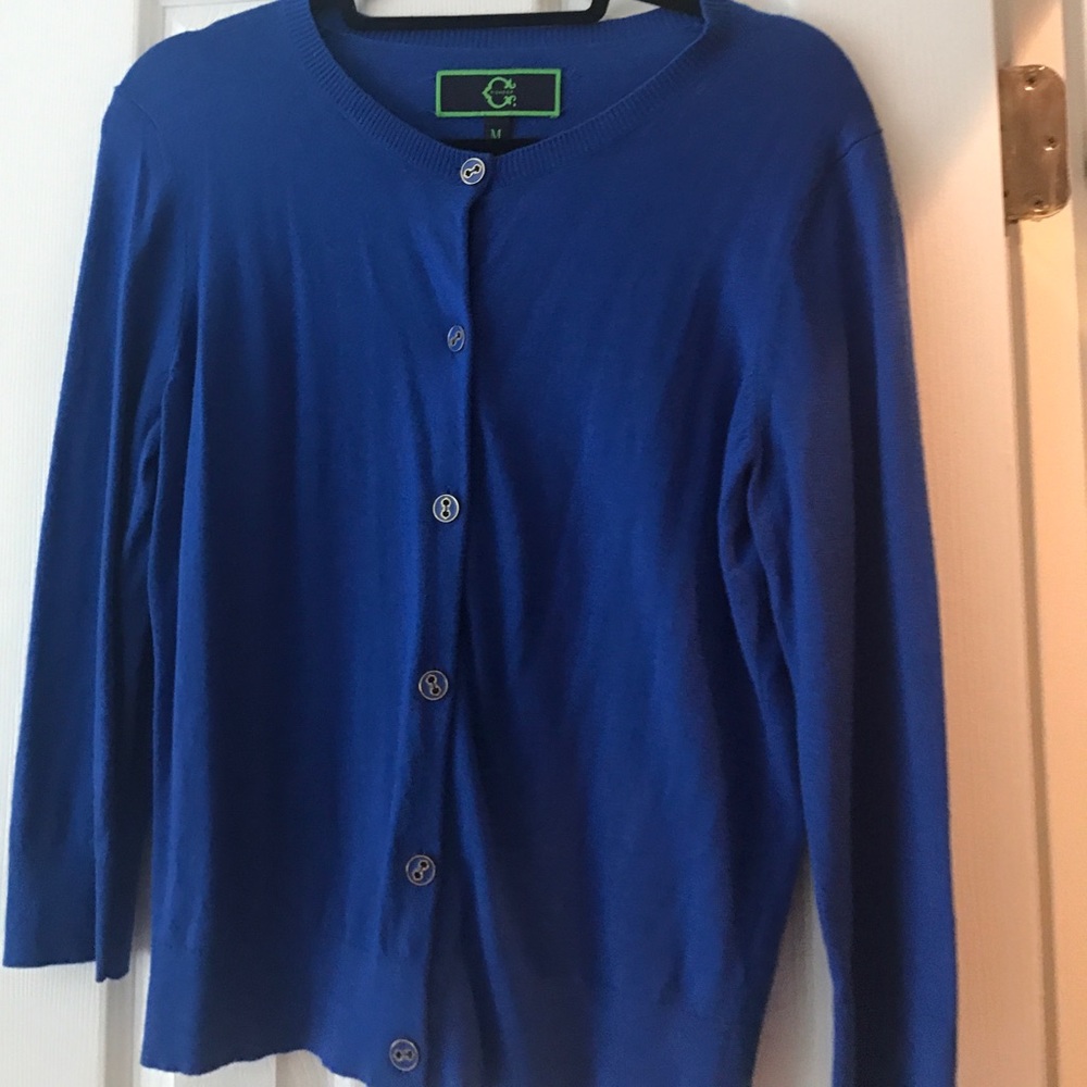 C Wonder Royal Blue Cardigan size medium