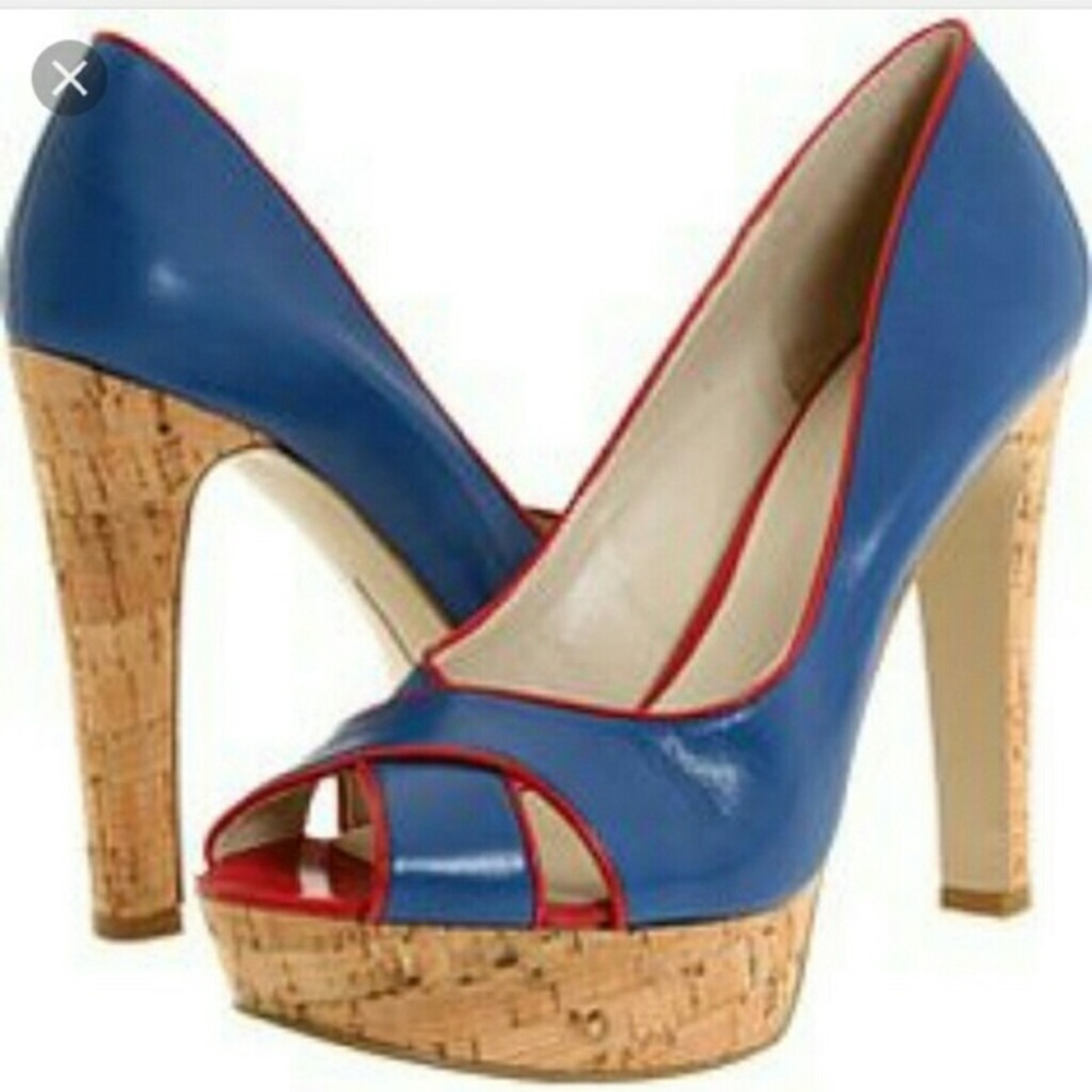 Nine West peep-toe platform pump