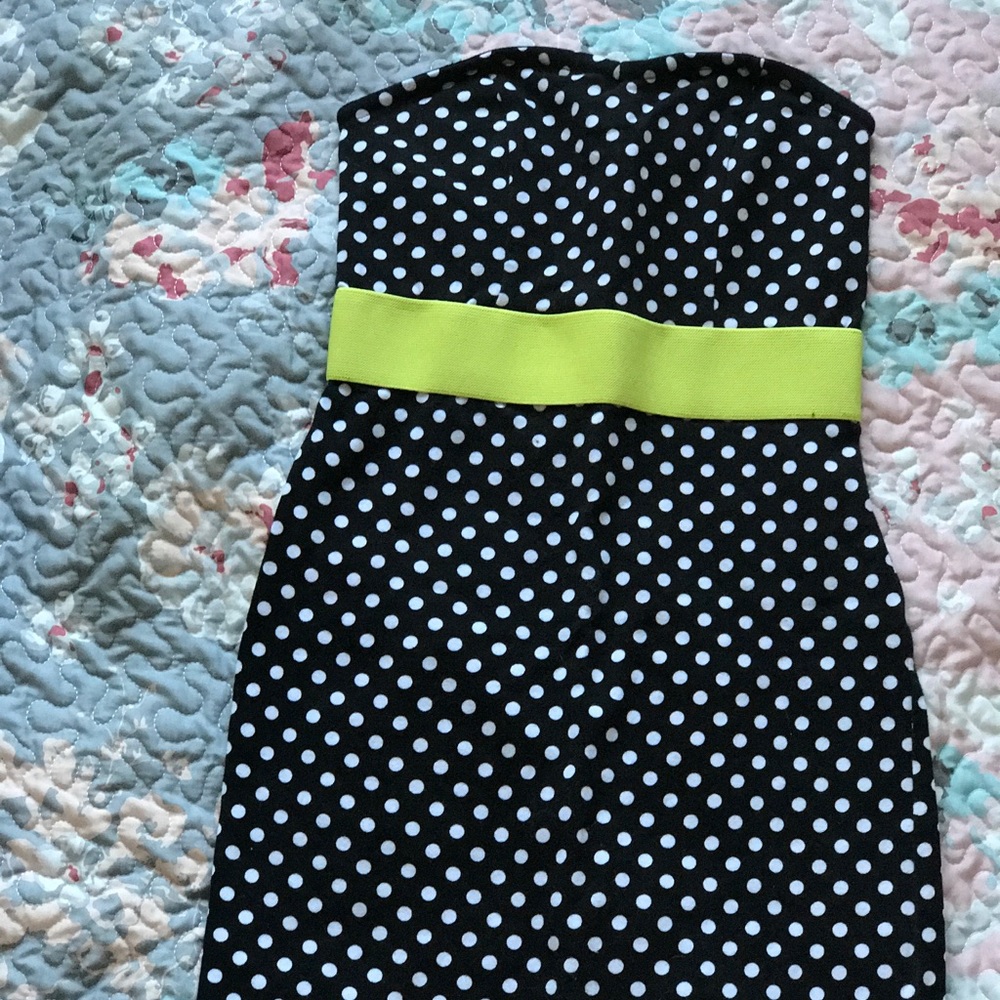 Strapless mini dress
