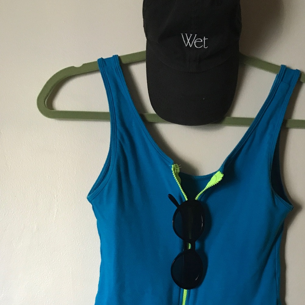 Blue Green body suit