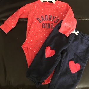 Daddy's Girl top/bottom set - 6 months