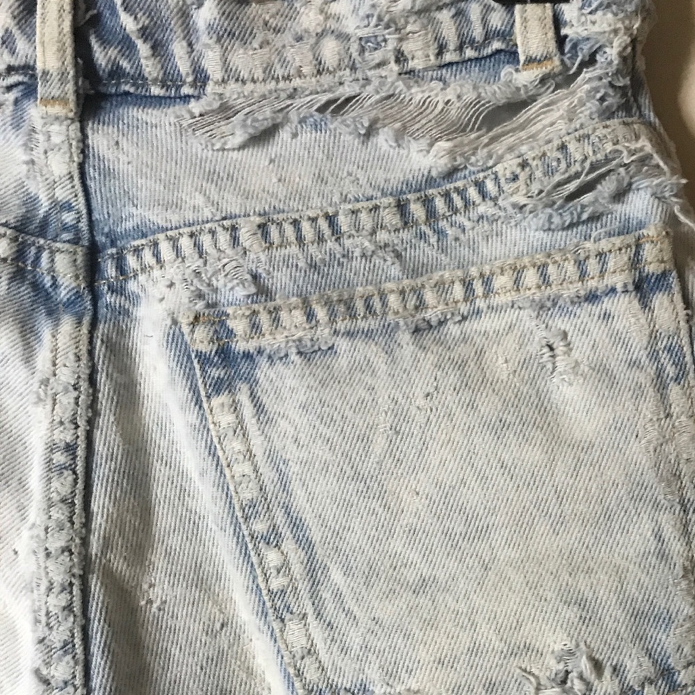 Distressed American Apparel Acidwash Jean shorts